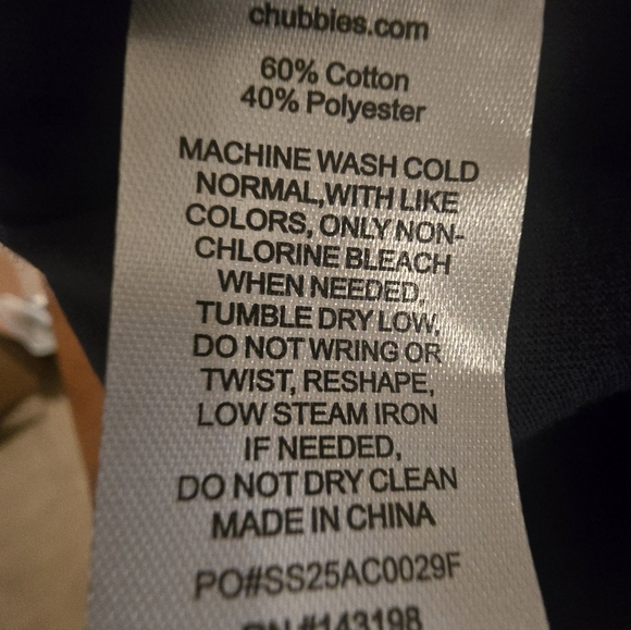 Chubbies Navy Tee Men's Small Sky's Out Thighs Out - Picture 5 of 5